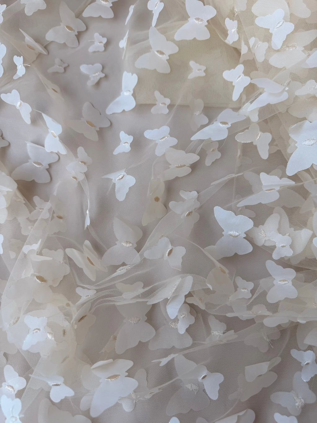 Tulle Elastico Farfalle 3D