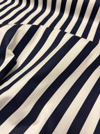 Rasatello Cotone Rigato Riga Blu