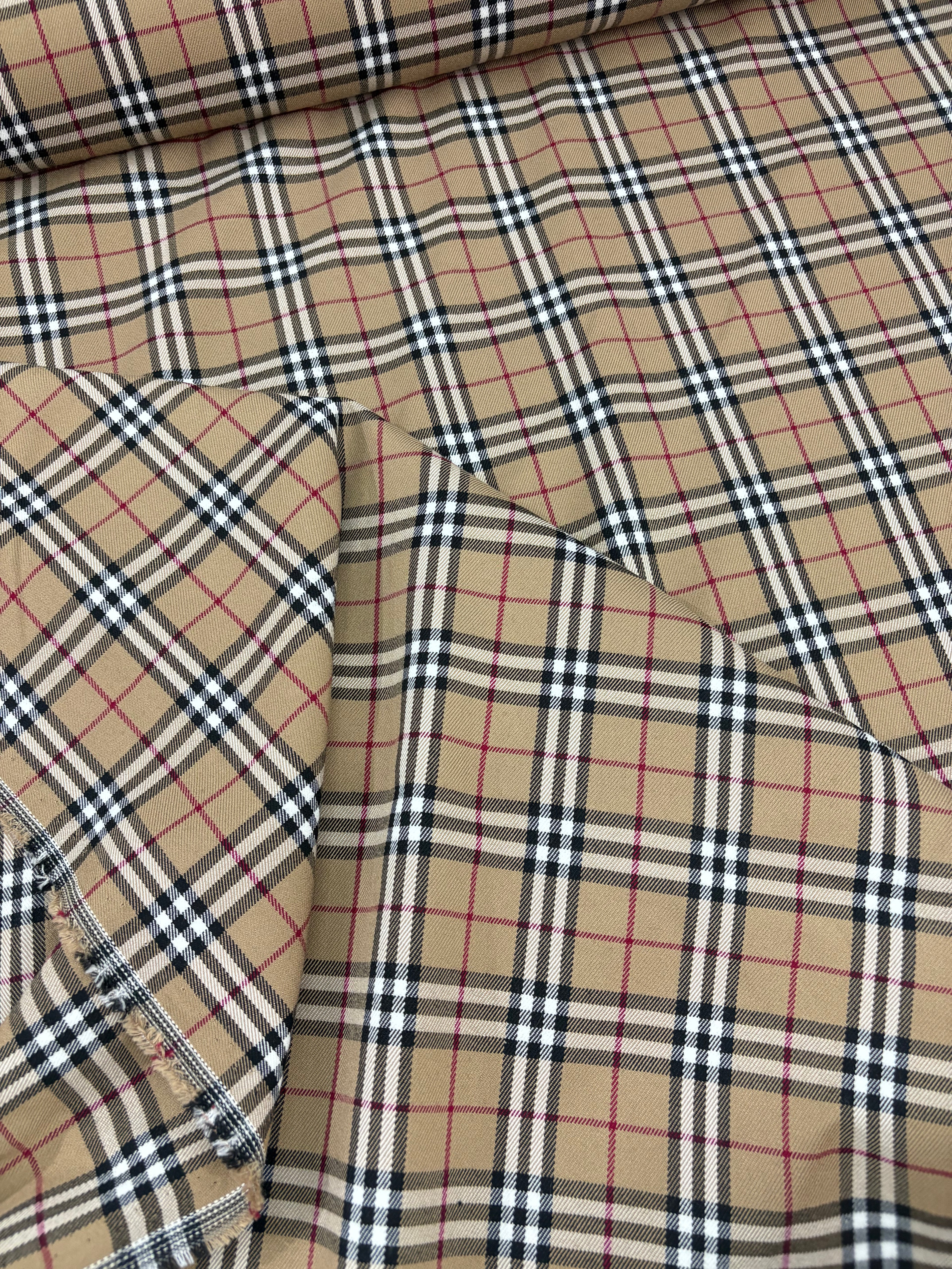 Tartan Scozzese Quadro Piccolo Beige Stile Inglese