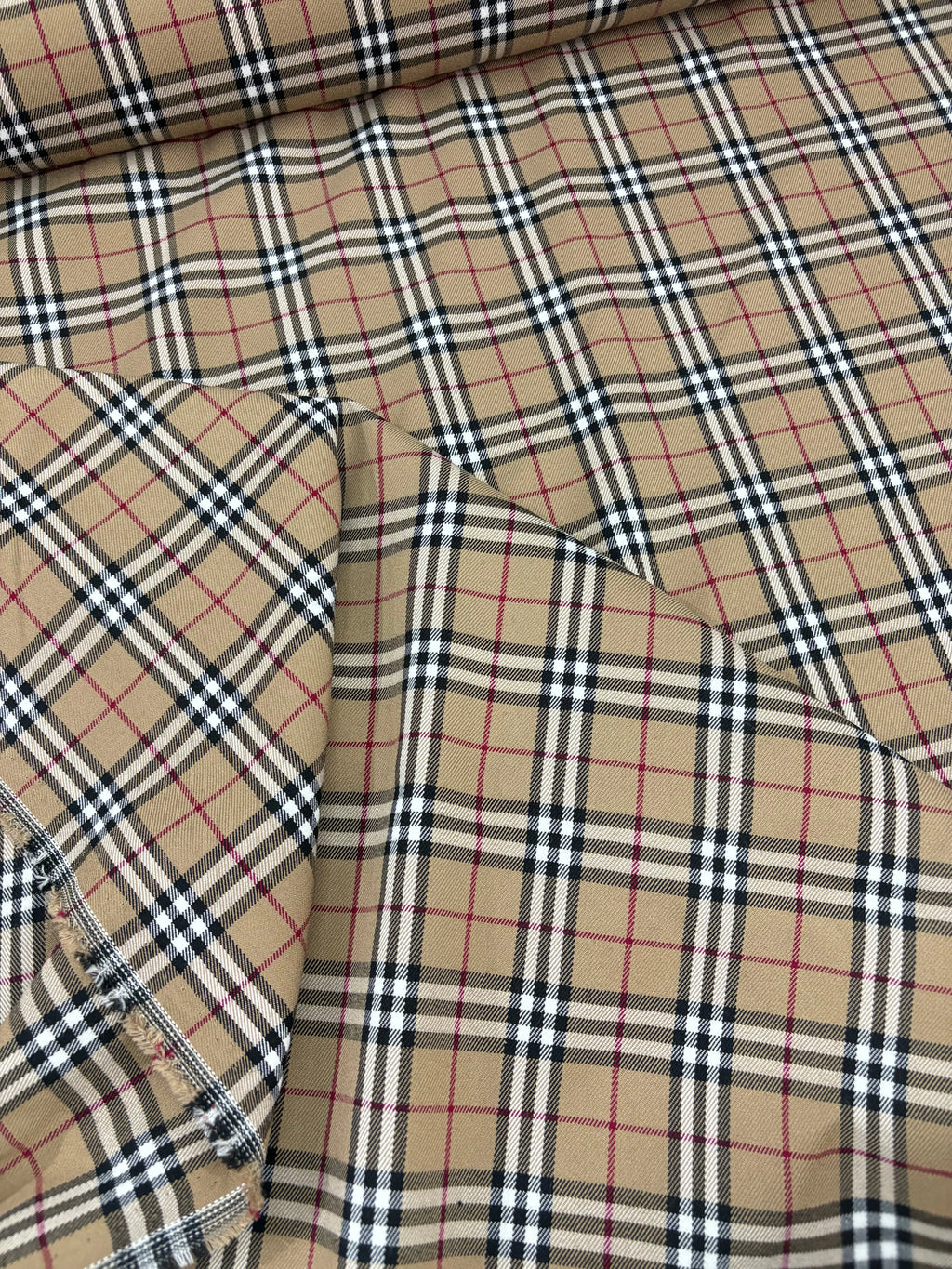 Tartan Scozzese Quadro Piccolo Beige Stile Inglese - WorldTessuti