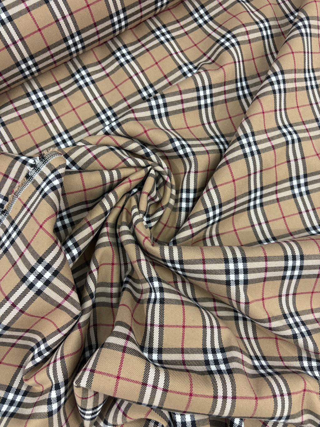 Tartan Scozzese Quadro Piccolo Beige Stile Inglese