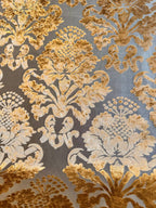 Damascato Jacquard Velluto Operato Oro