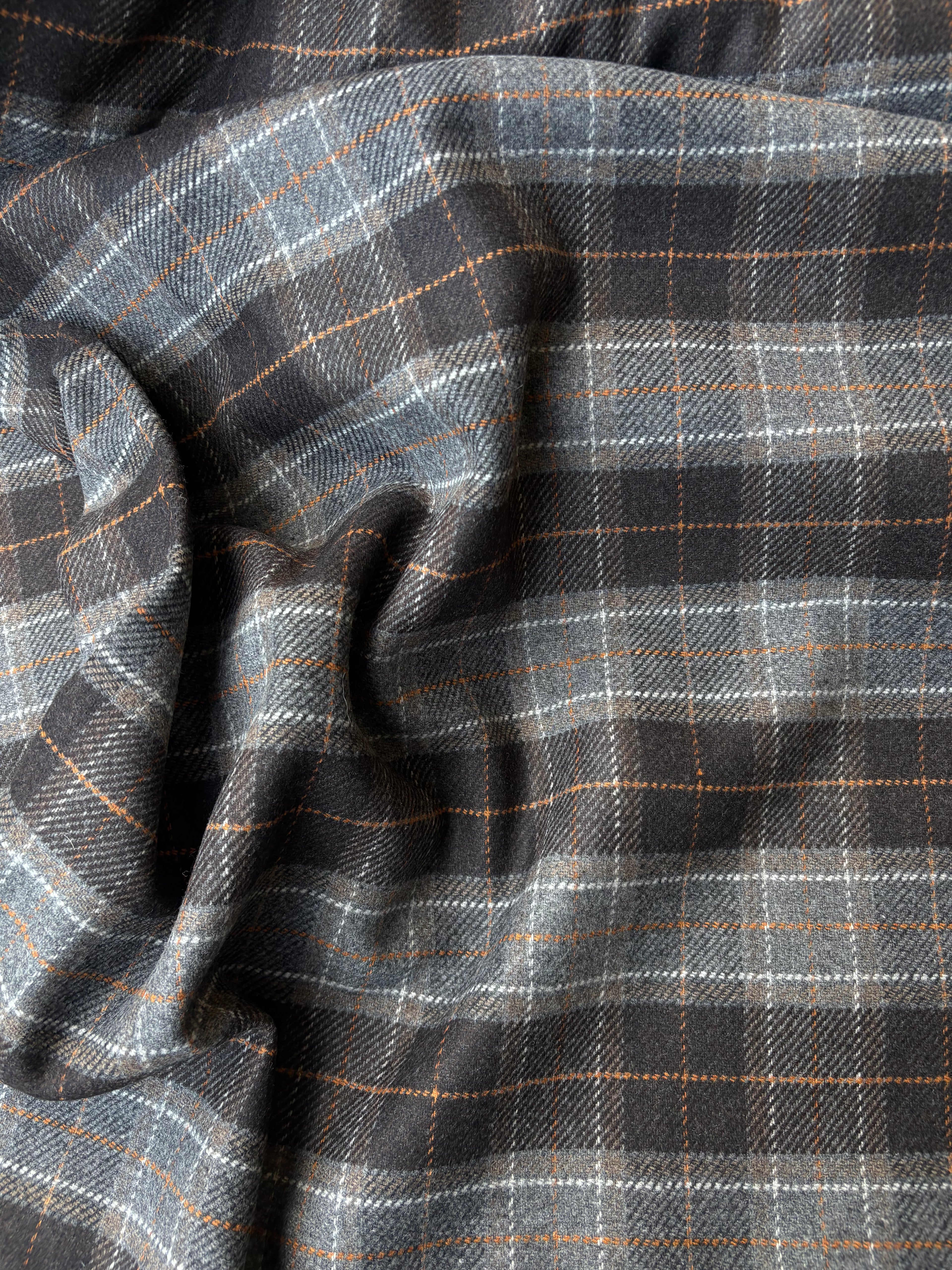 Tessuto Panno Lana COTTA Tartan