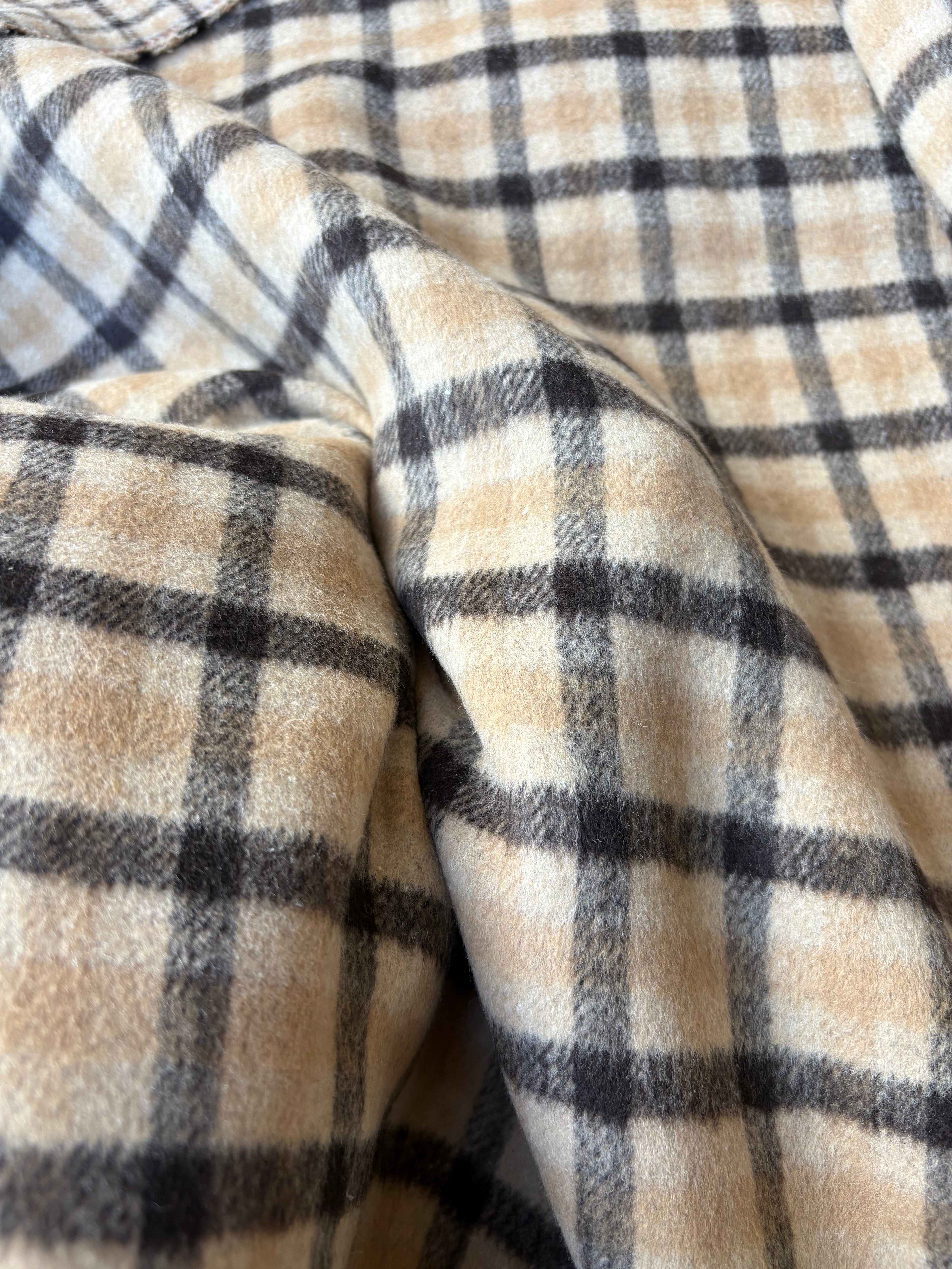 Tessuto Lana COTTA Tartan Quadretto Beige