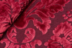 Damascato Jacquard Velluto Operato Bordeaux
