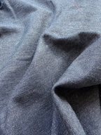 Tessuto Jeans Denim Lamè Laminato Blu