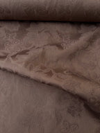 Scampolo Rasatello Cotone fantasia damascato marrone 150x150cm