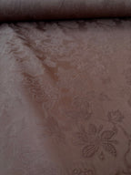 Scampolo Rasatello Cotone fantasia damascato marrone 150x150cm