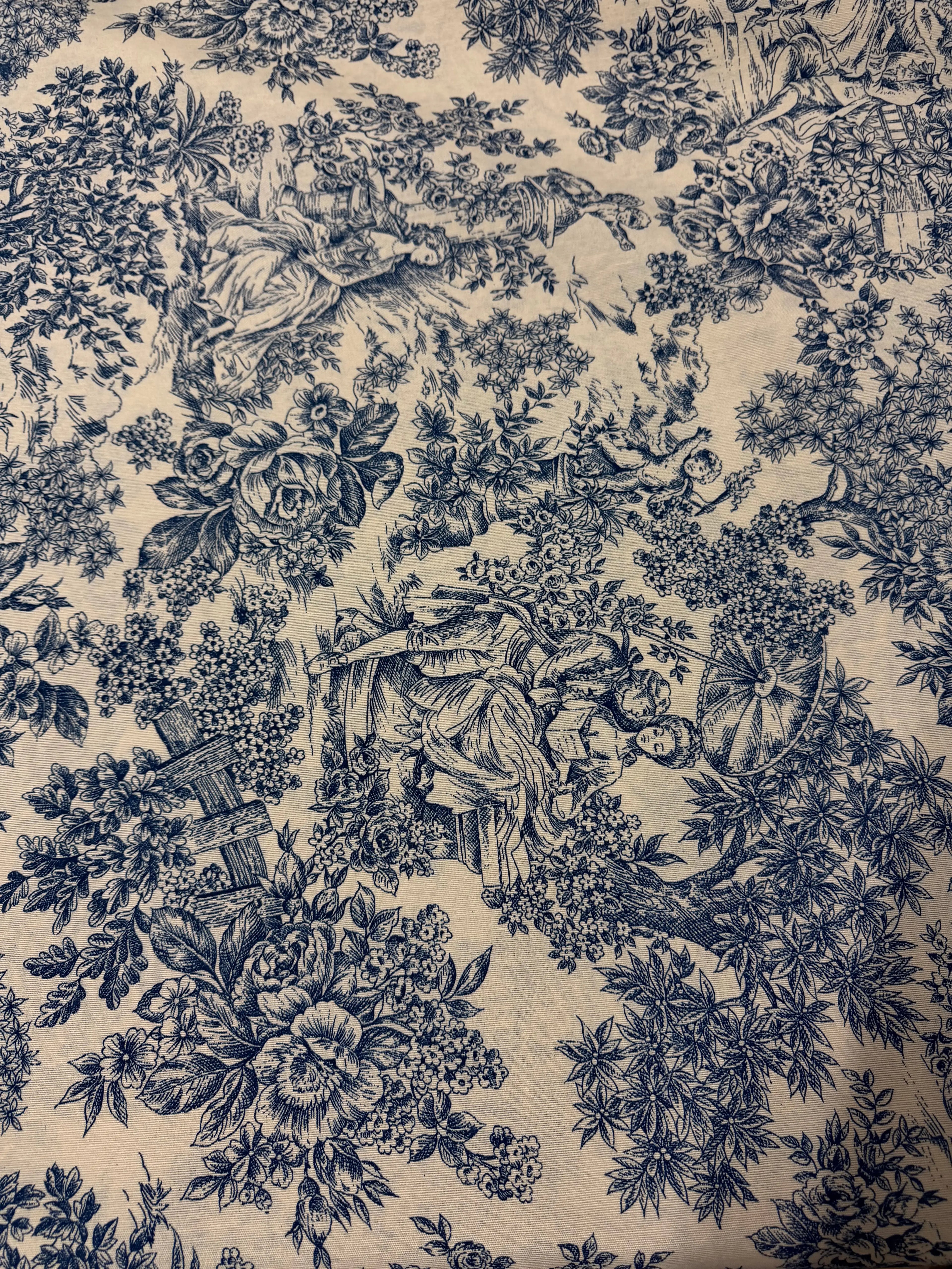 Tessuto Cotone Arredo Tela de Jouy