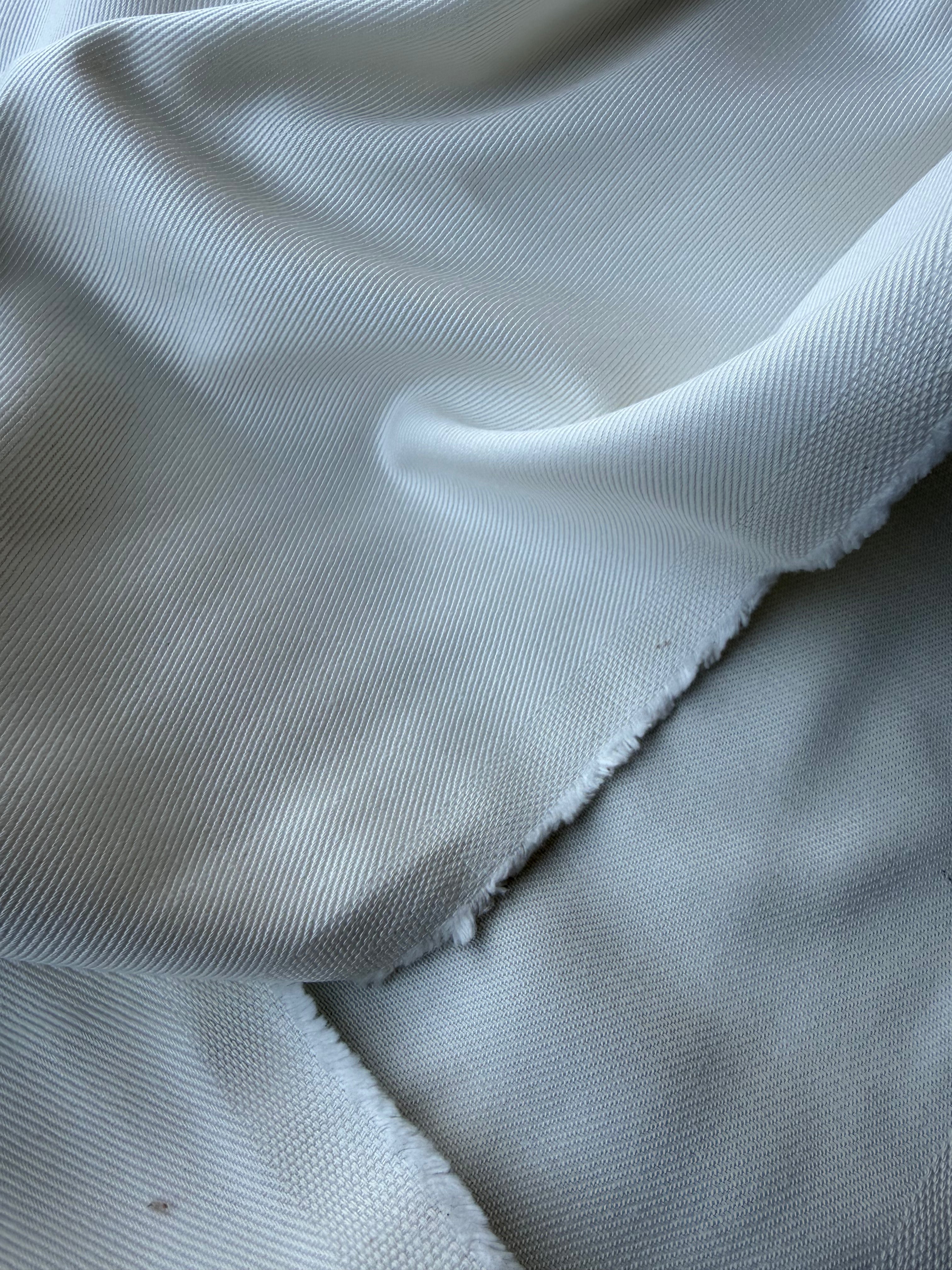 Tessuto Jeans Drill Bianco seta