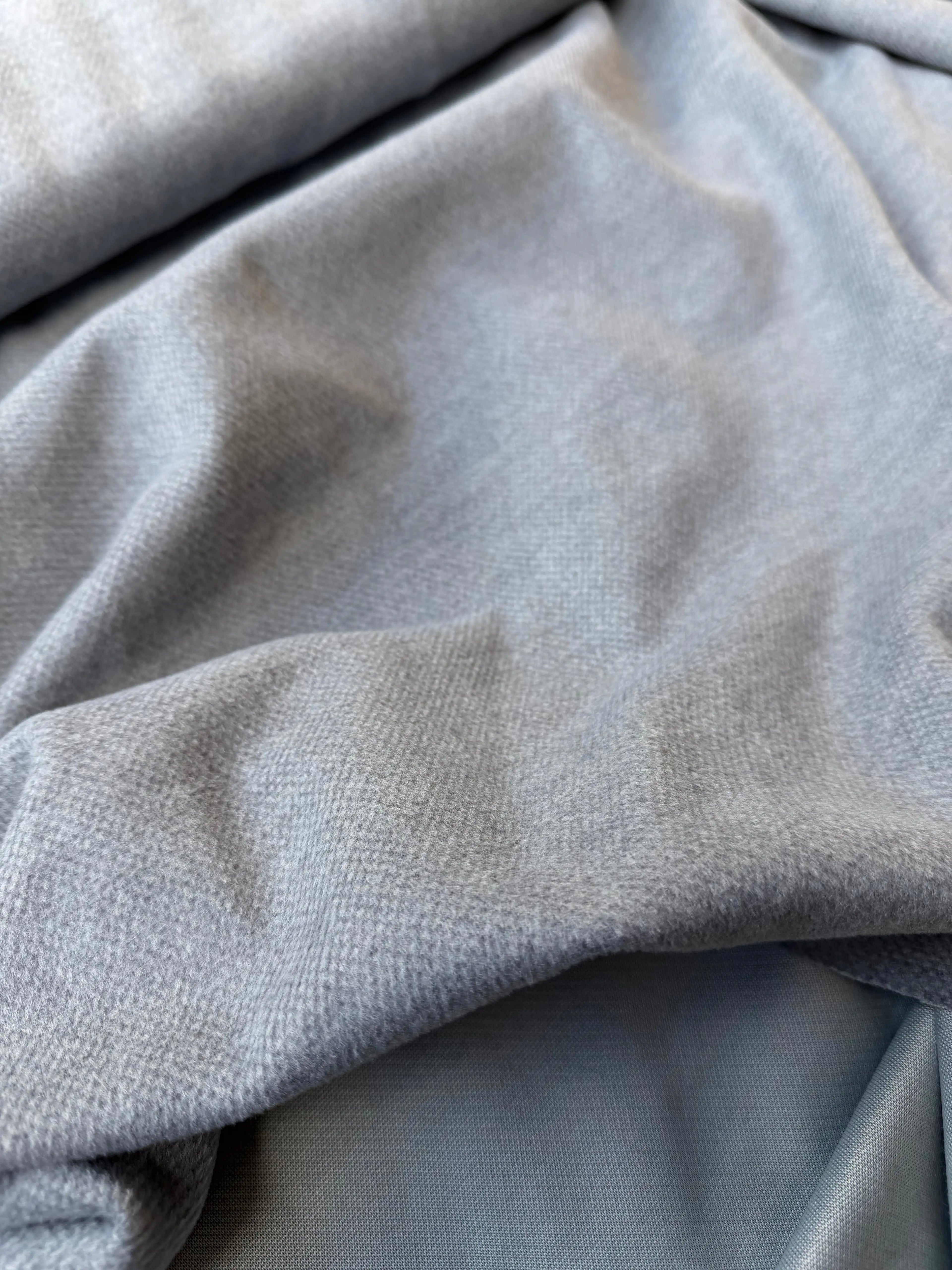 Scampolo Cappotto Tessuto Panno Grigio 2,50x1,50