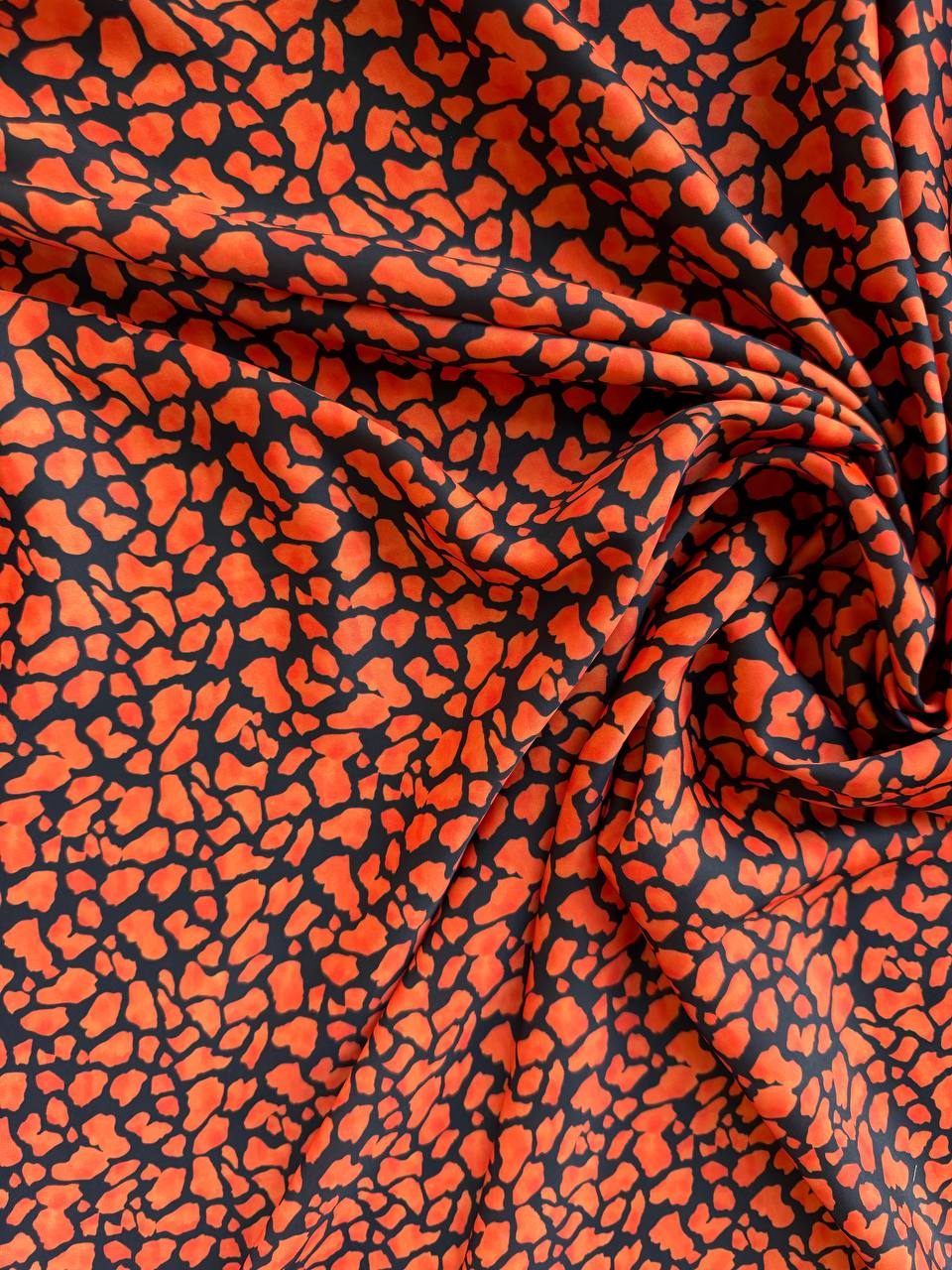 Scampolo Satin Animalier Arancione 3,00x2,80