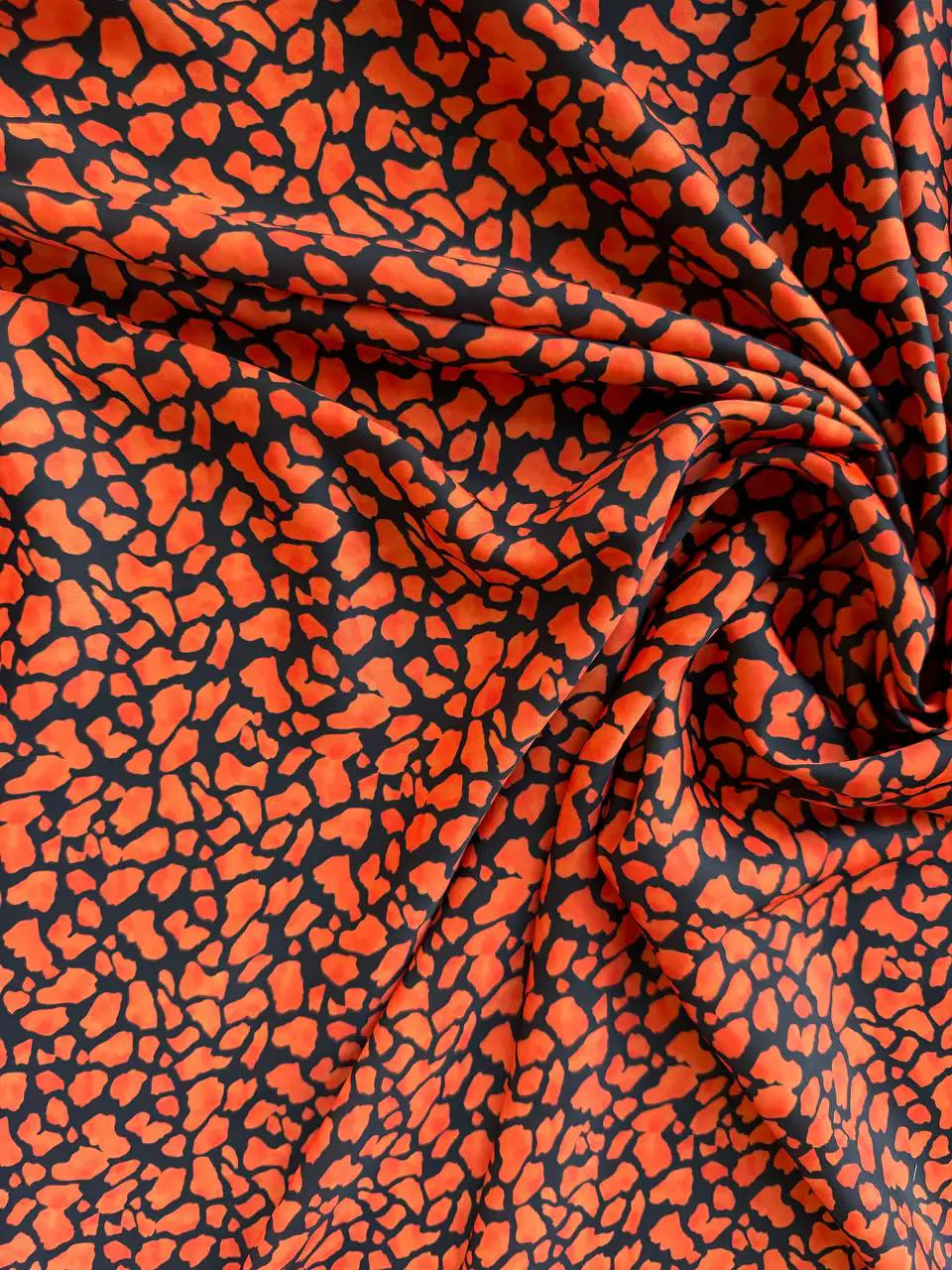 Scampolo Satin Animalier Arancione 3,00x2,80