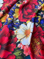 Scampolo Satin Peonia Floreale 3,00x2,80