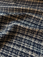 Tessuto Tweed Tipologia Chanel Blu Scuro