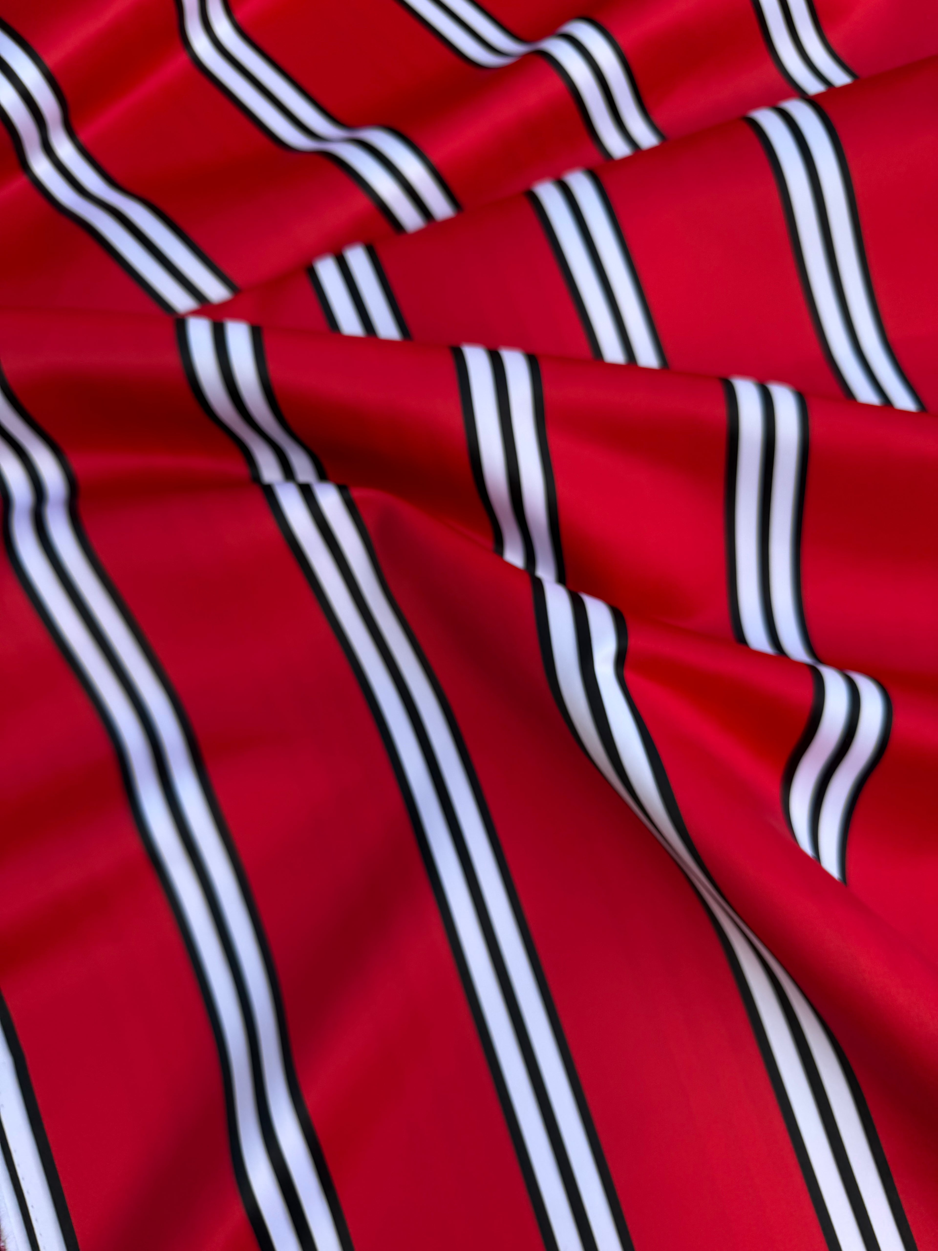 Tessuto Duchesse Rosso Riga