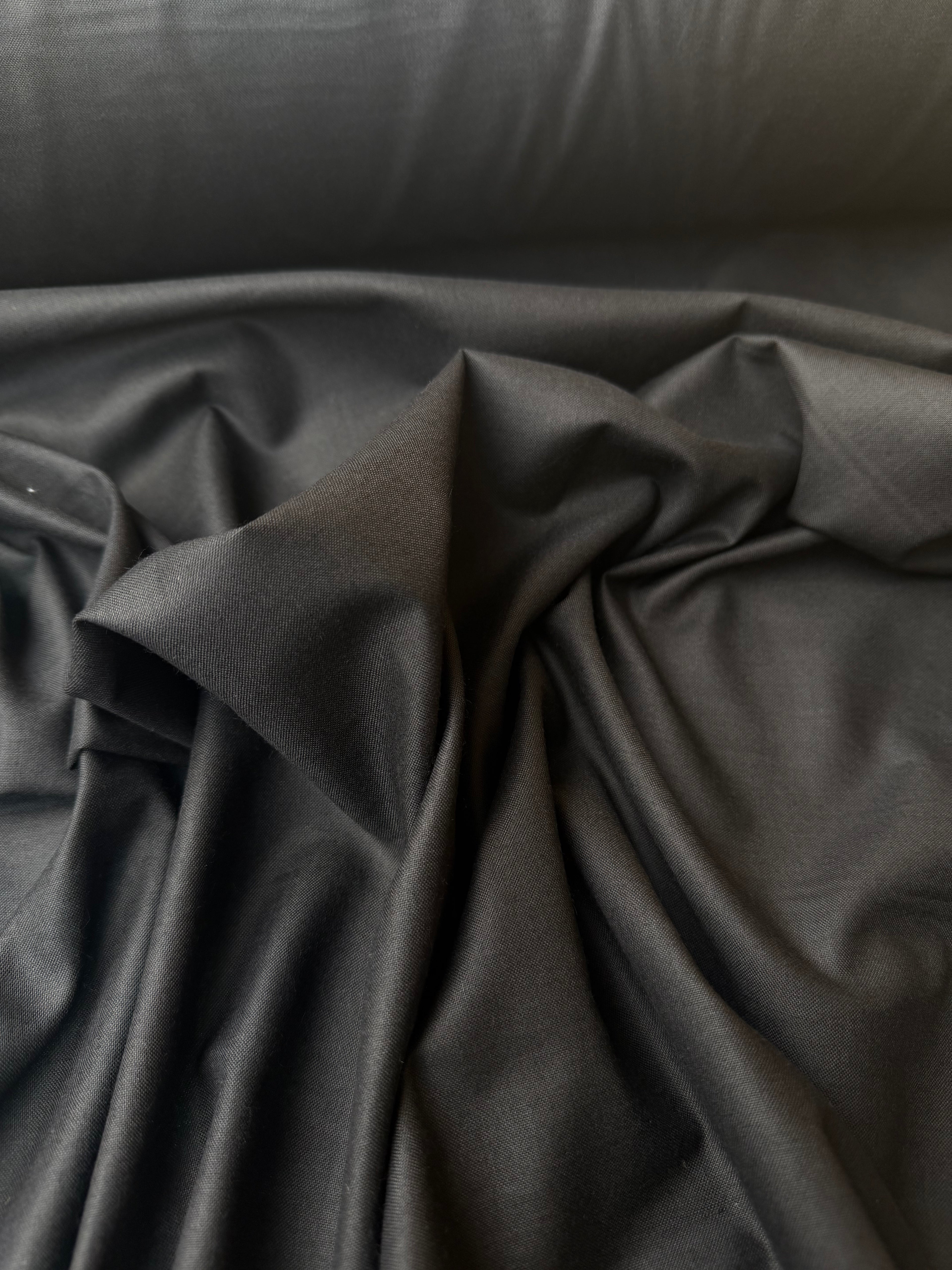 Fresco Lana Nero Cotonato