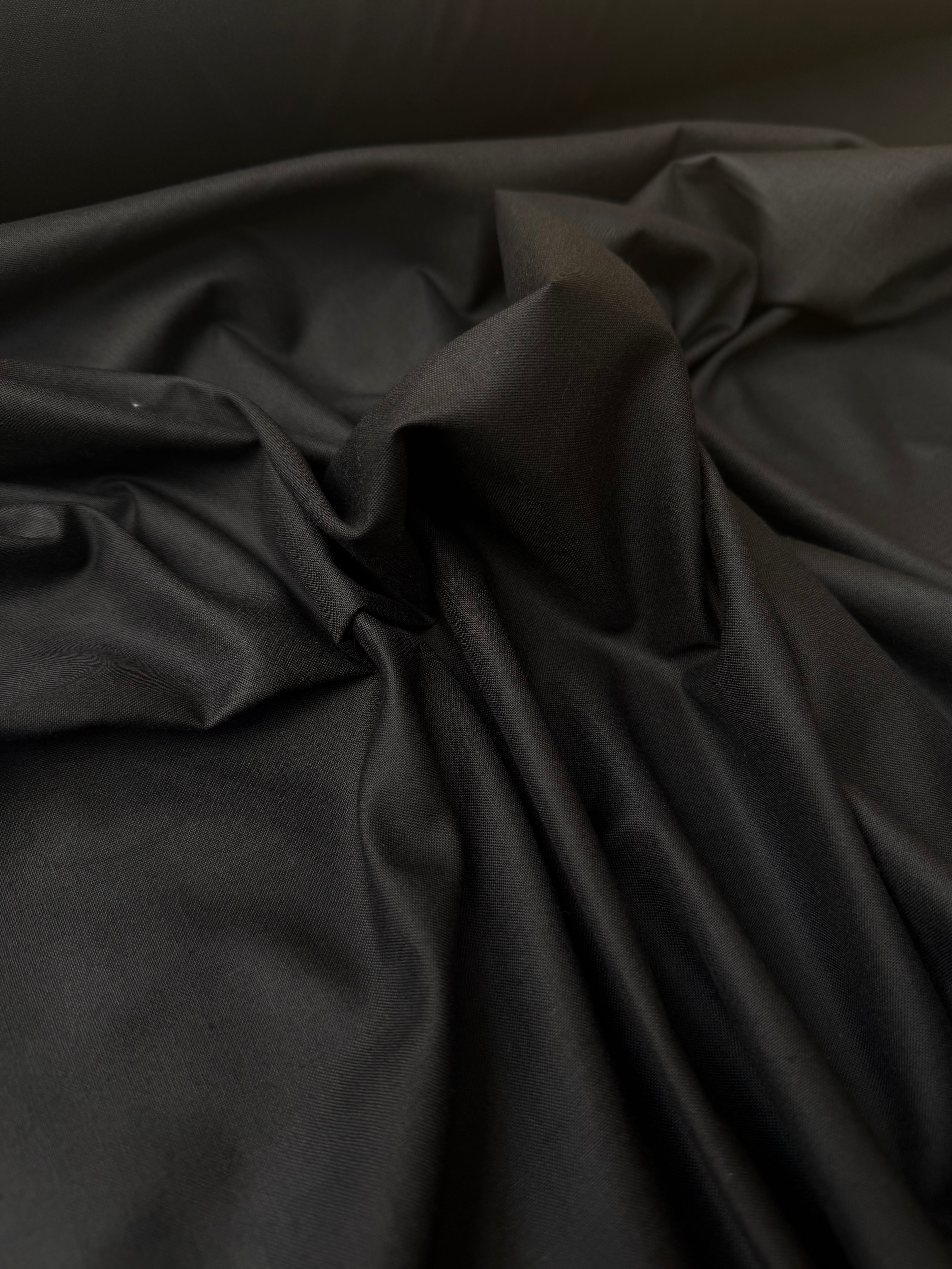 Fresco Lana Nero Cotonato