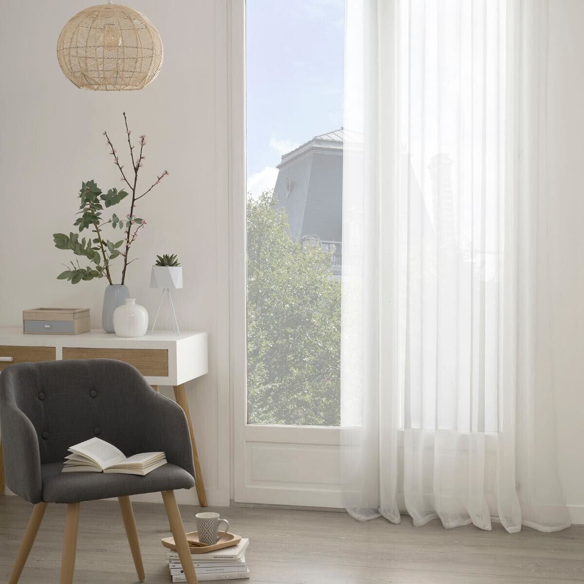 Georgette Tenda Bianco Seta 320H