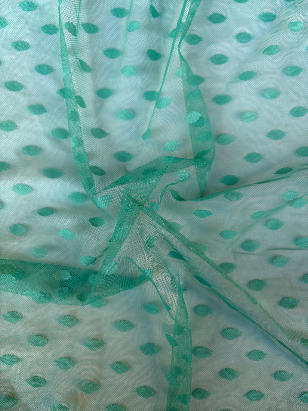 Rete (tullè) Bielastico Pois Verde