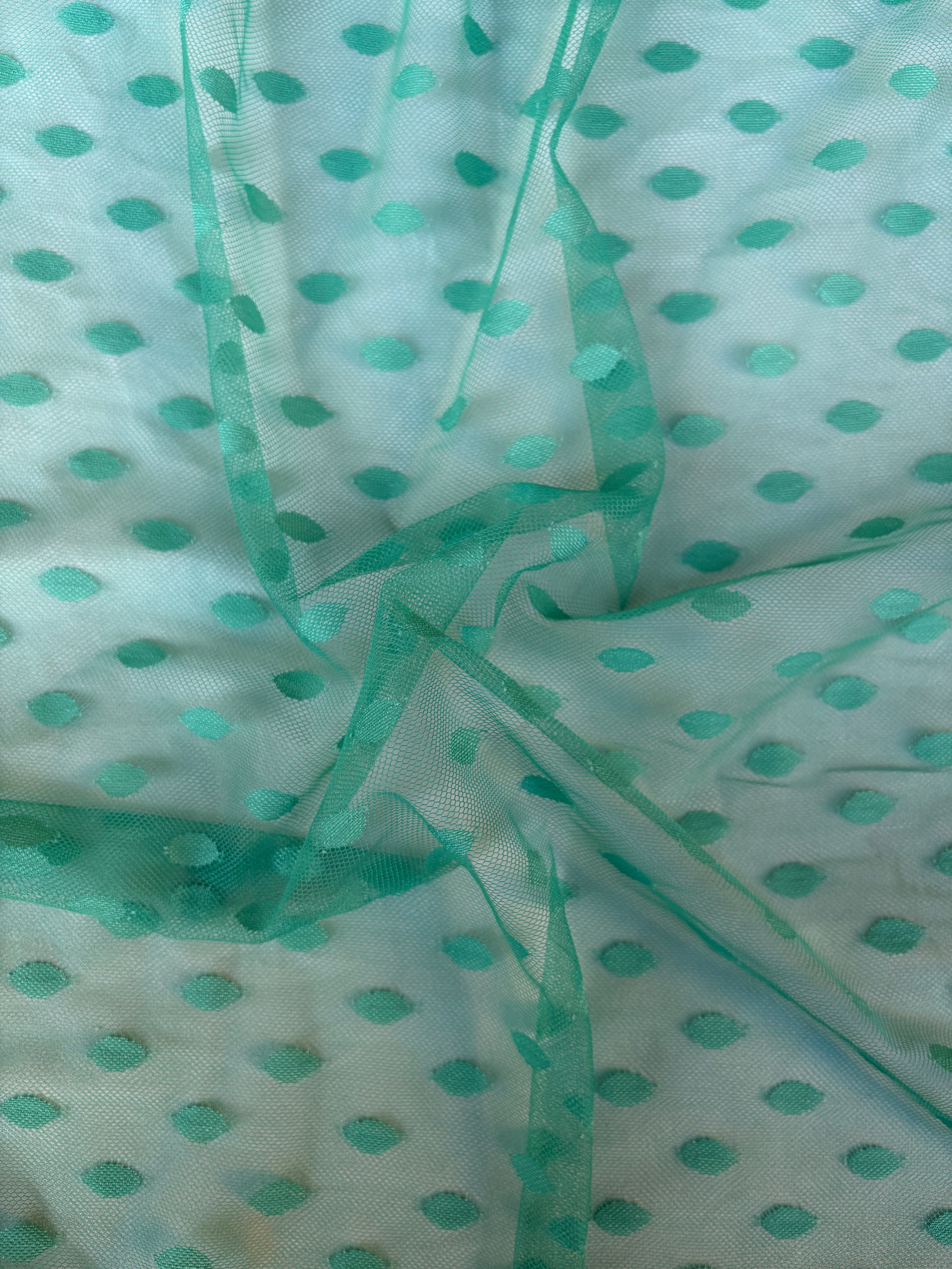 Rete (tullè) Bielastico Pois Verde