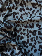 Crep Marrocain Animalier celeste polvere
