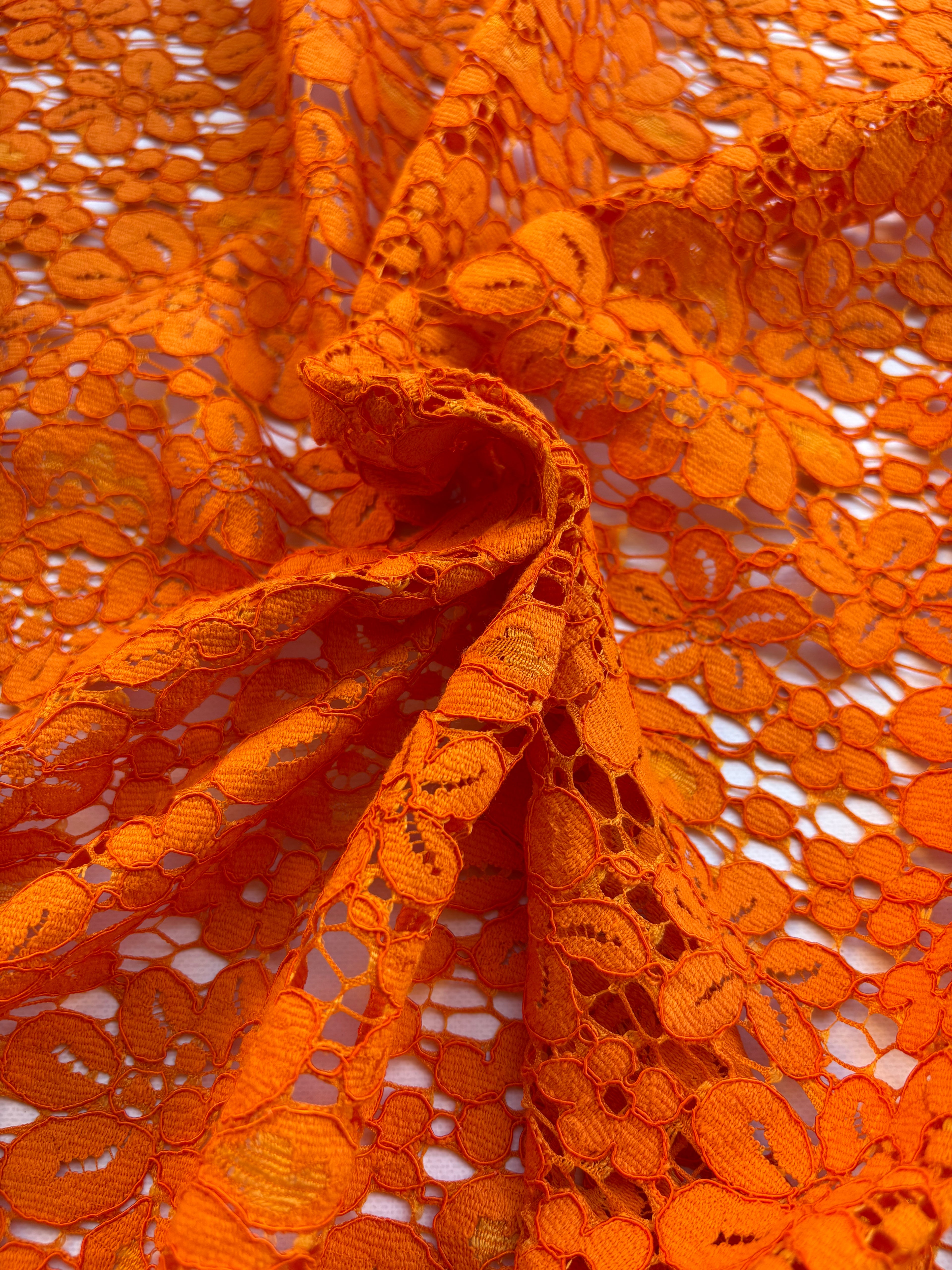 Pizzo Macramè Merletto Encanto Arancione