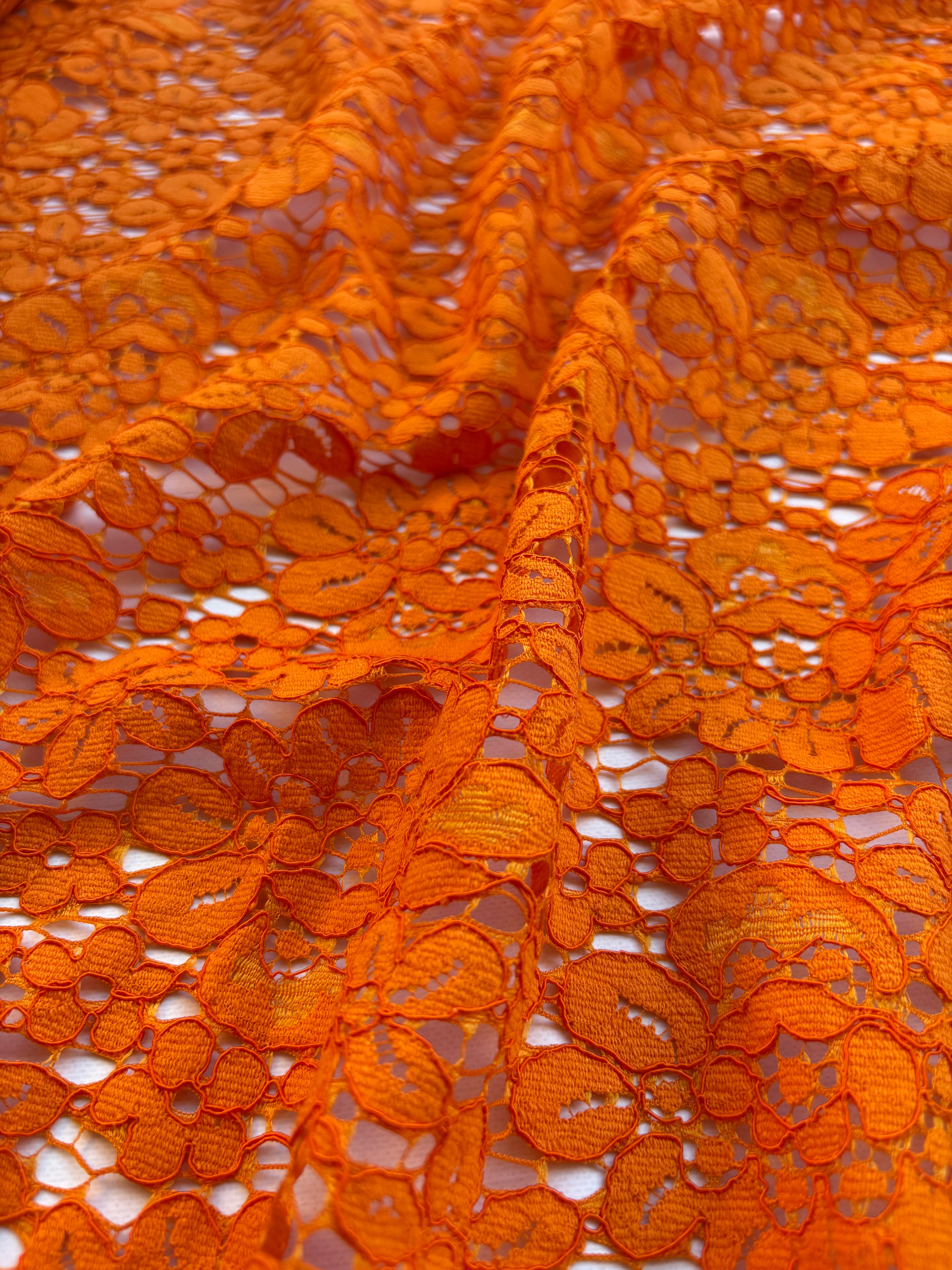 Pizzo Macramè Merletto Encanto Arancione