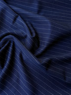 Fresco Lana Stretch Gessato Blu SOTTOPREZZO - WorldTessuti