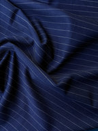 Fresco Lana Stretch Gessato Blu SOTTOPREZZO - WorldTessuti