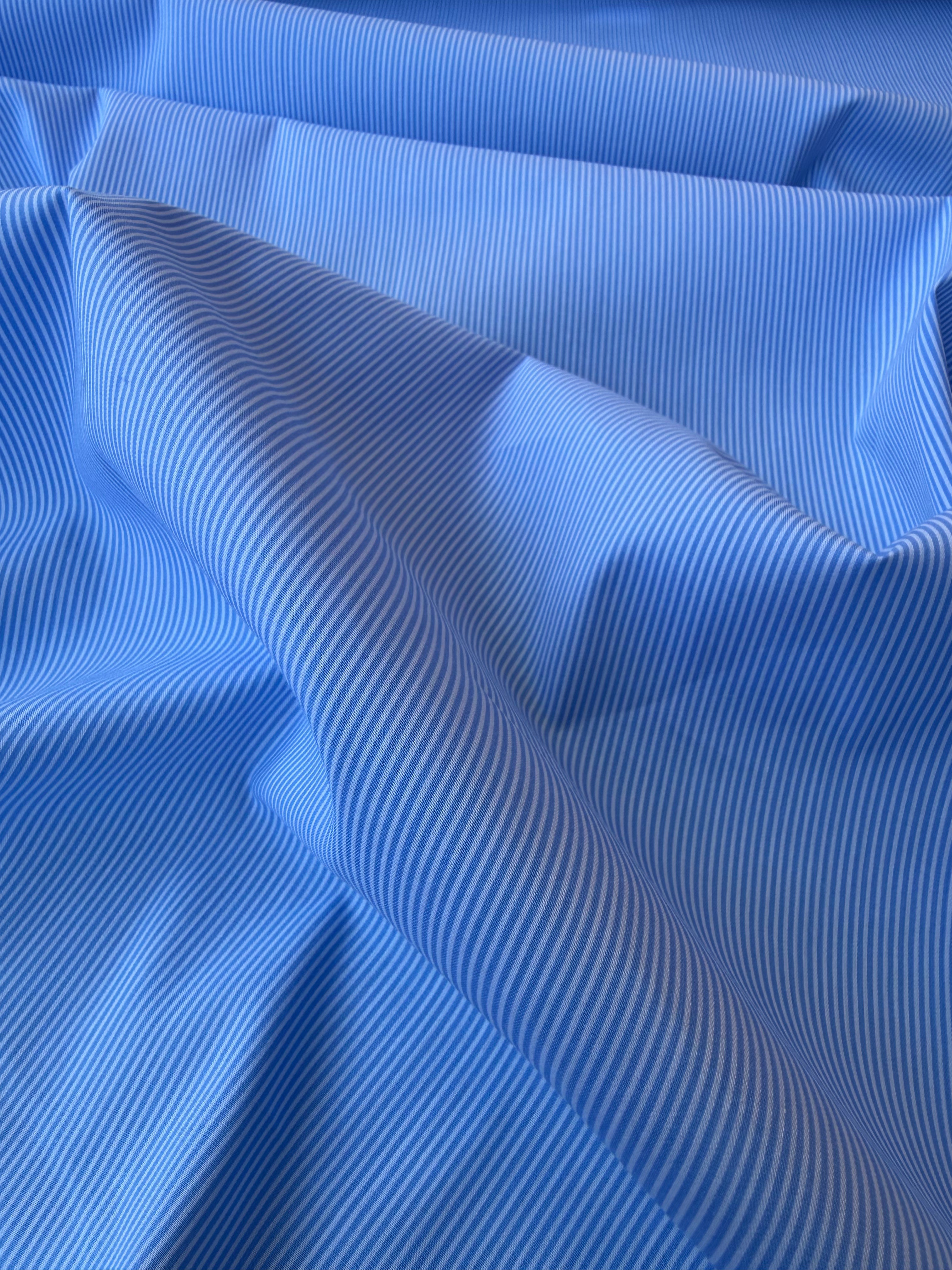 Cotone Popeline Mini Bacchettina Celeste Righettina