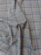 Tartan Scozzese Lanetta Principe di Galles Riga Blu SOTTOPREZZO - WorldTessuti