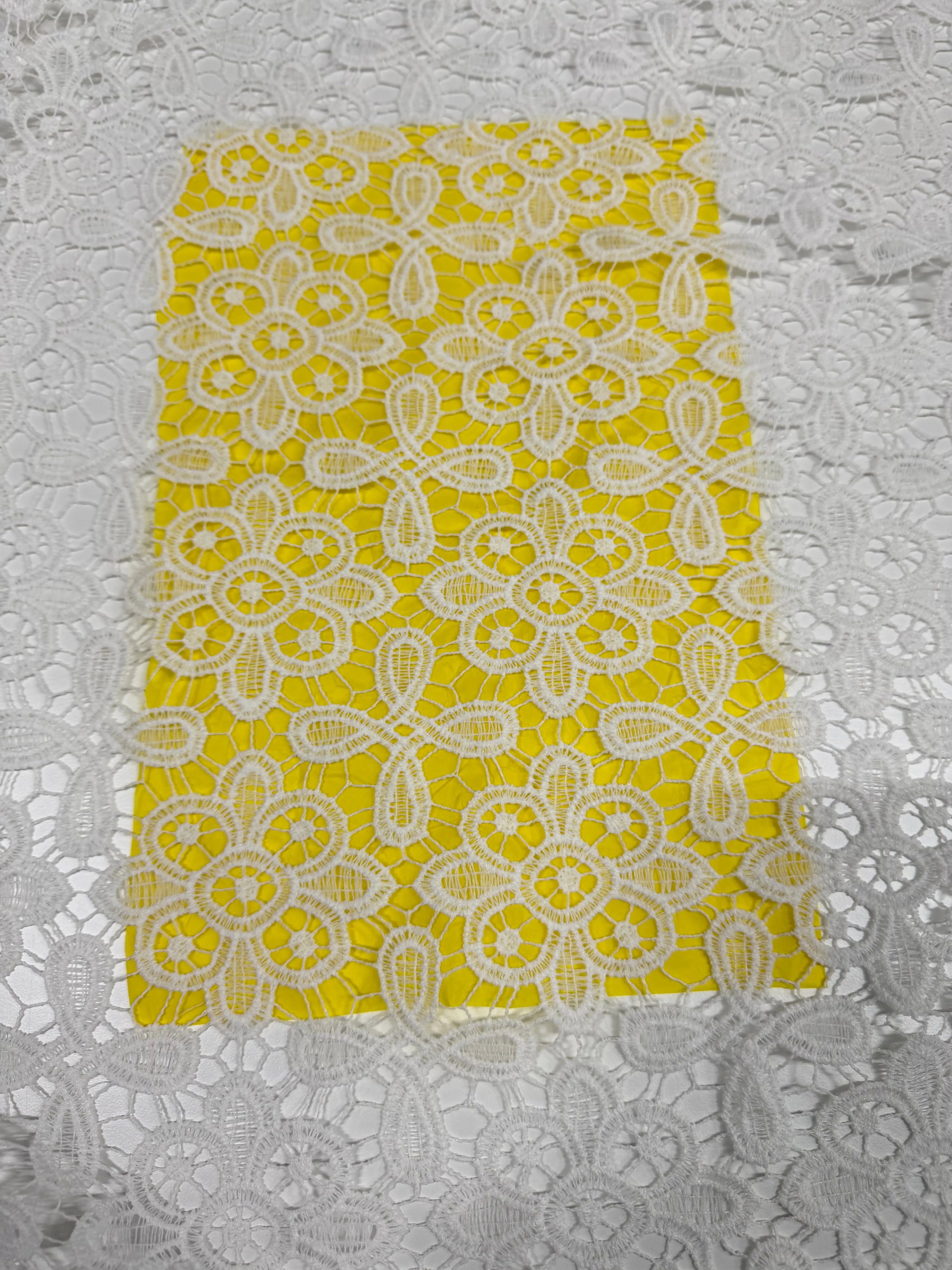 Pizzo Macrame Floreale Puro Cotone