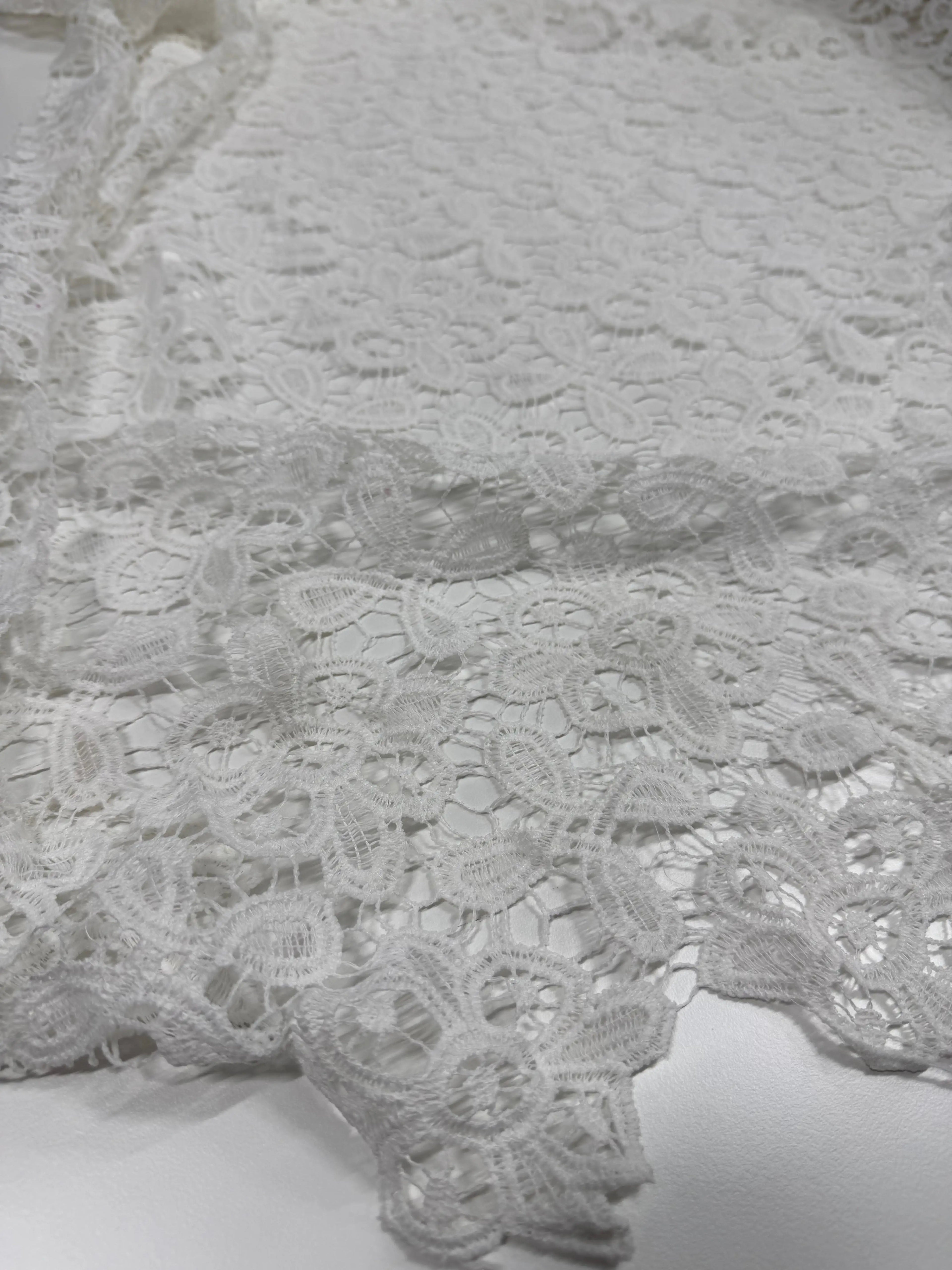 Pizzo Macrame Floreale Puro Cotone