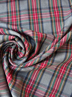 Tartan Scozzese Quadrone Grigio Rosso Scozzese Kilt