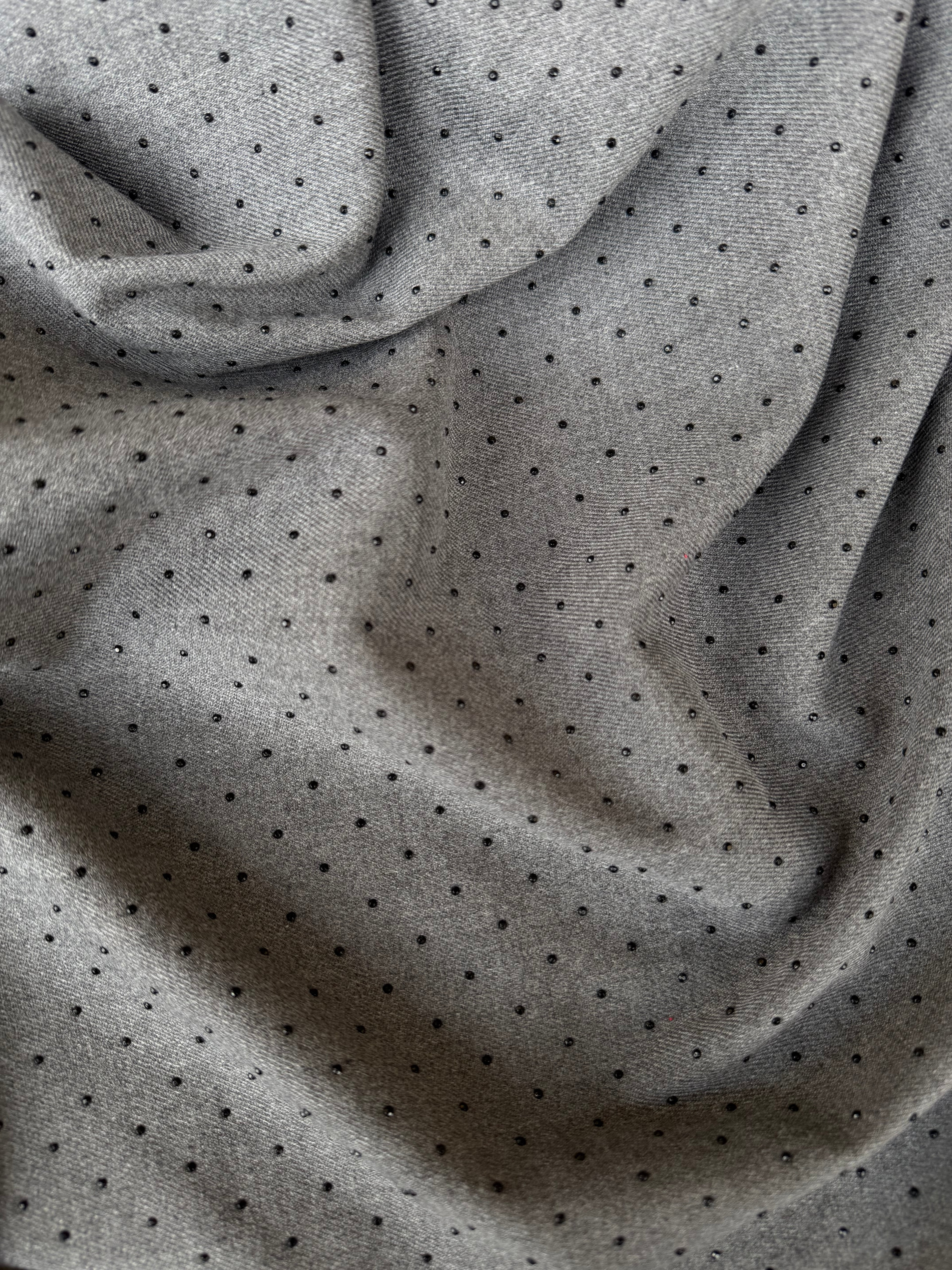 Fresco Lana Grigio Punto Luce Glitter