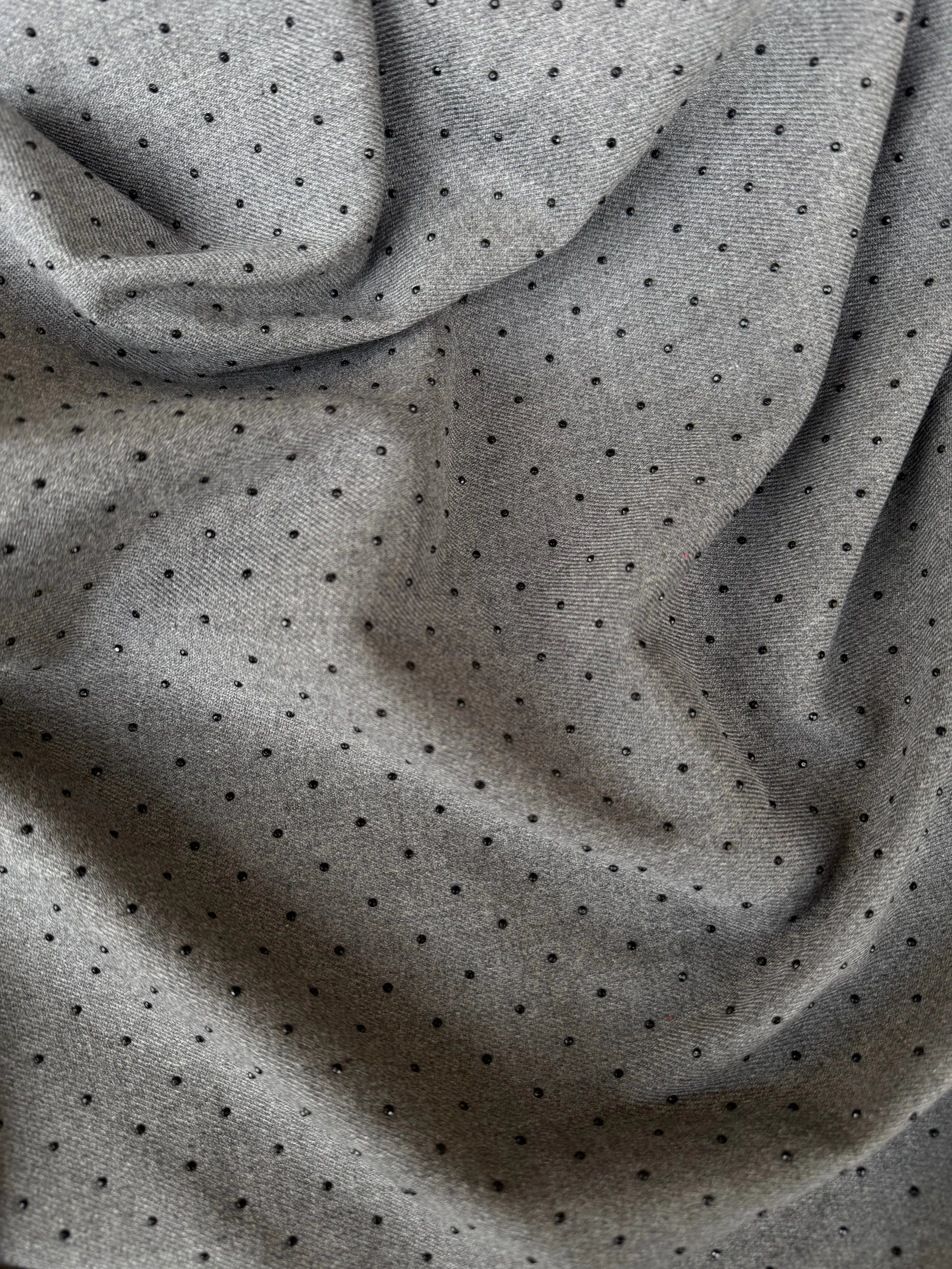 Fresco Lana Grigio Punto Luce Glitter