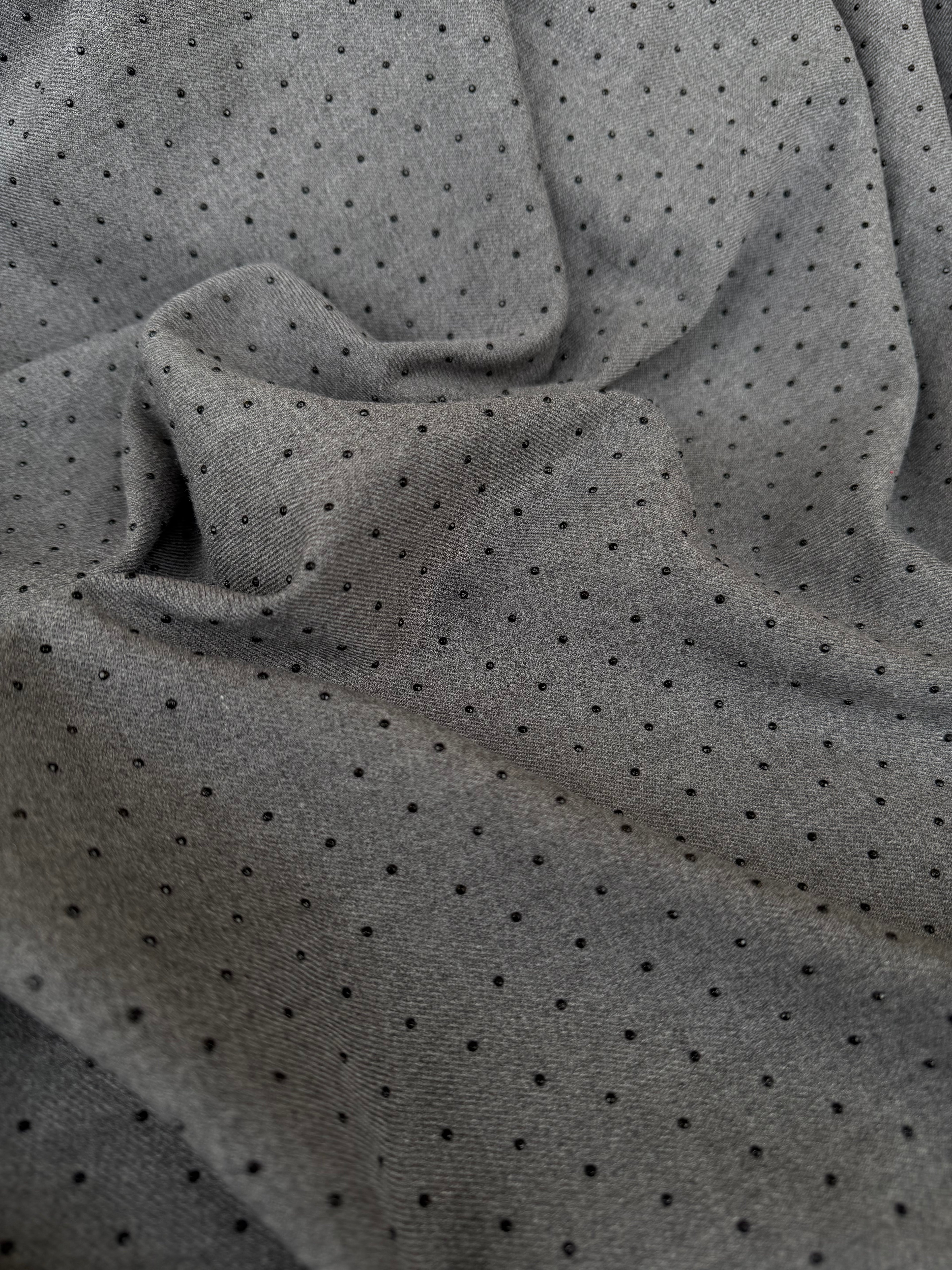 Fresco Lana Grigio Punto Luce Glitter