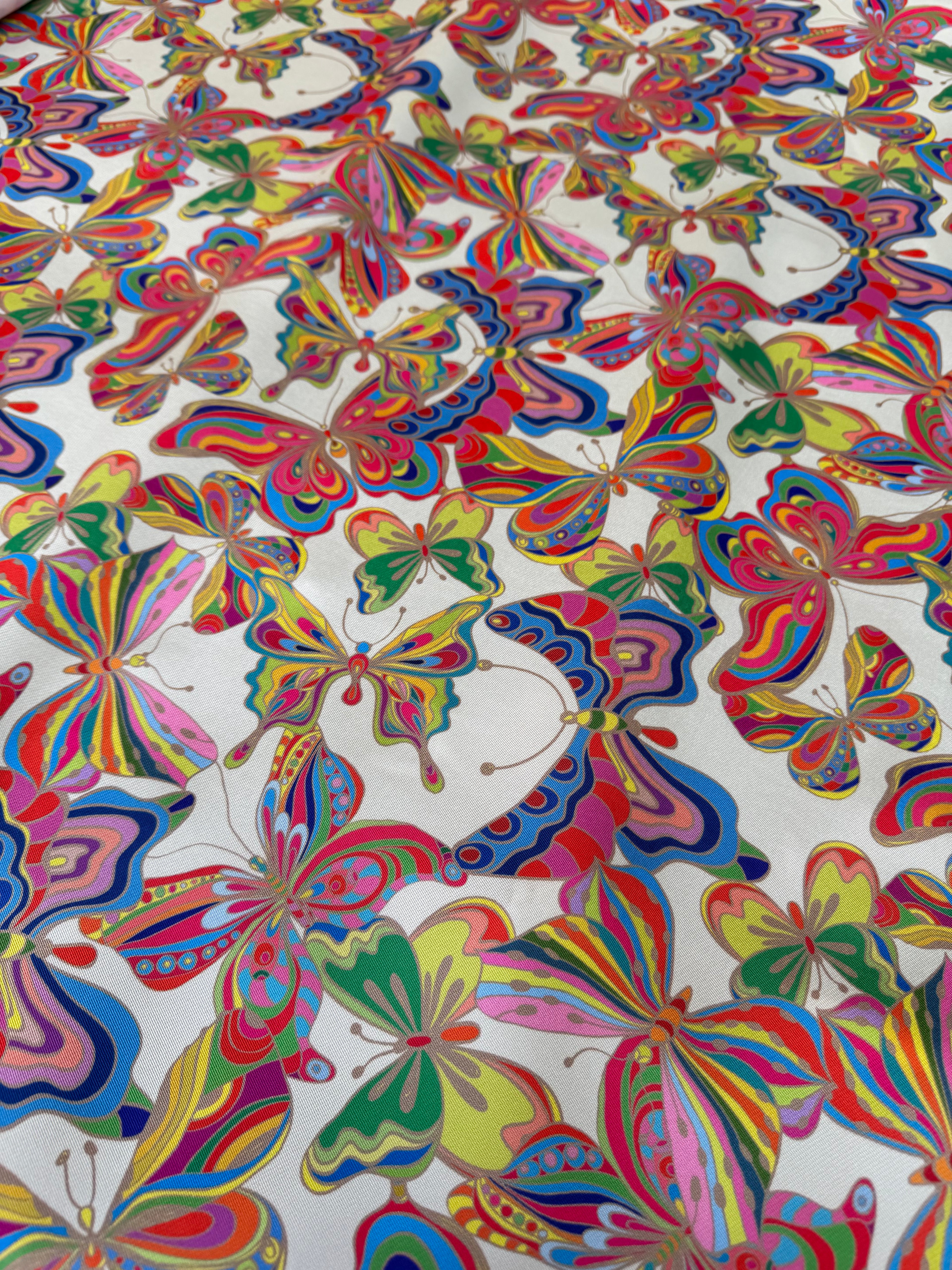 Tessuto MIKADO Farfalle Multicolor