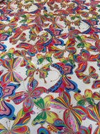 Tessuto MIKADO Farfalle Multicolor