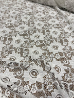 Pizzo Macrame Fiore Bianco Bielastico