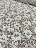 Pizzo Macrame Fiore Bianco Bielastico