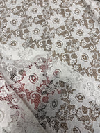 Pizzo Macrame Fiore Bianco Bielastico