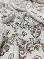 Pizzo Macrame Fiore Bianco Bielastico