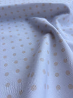 Piquet Cotone Pois Beige