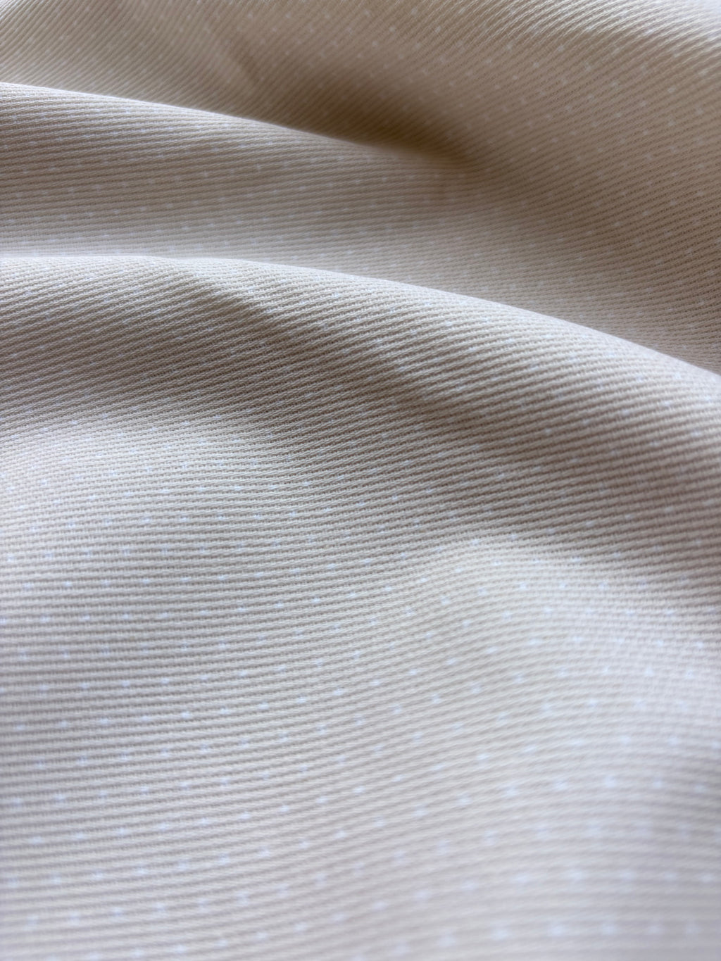 Piquet Cotone Mini Pois Beige