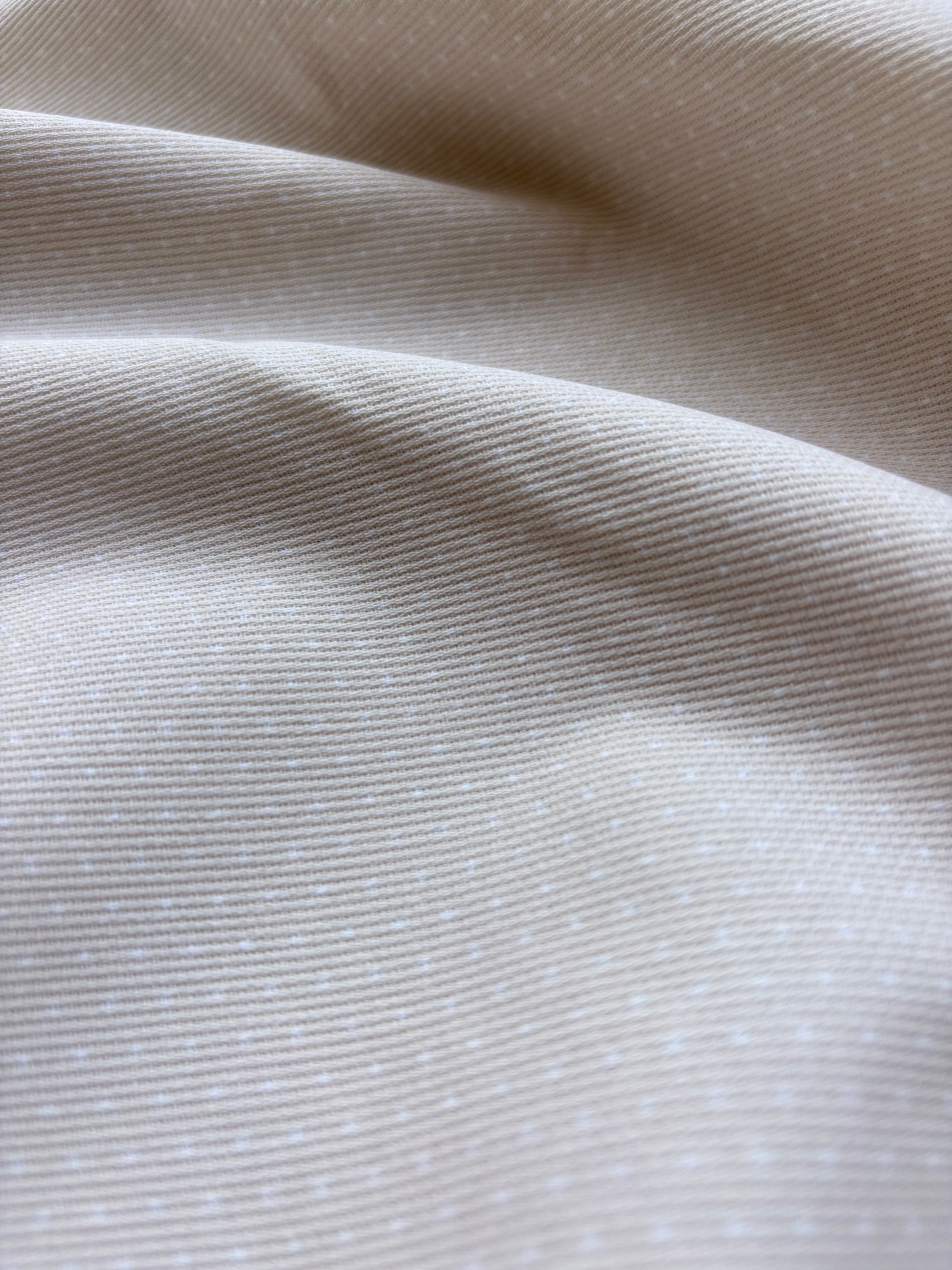 Piquet Cotone Mini Pois Beige