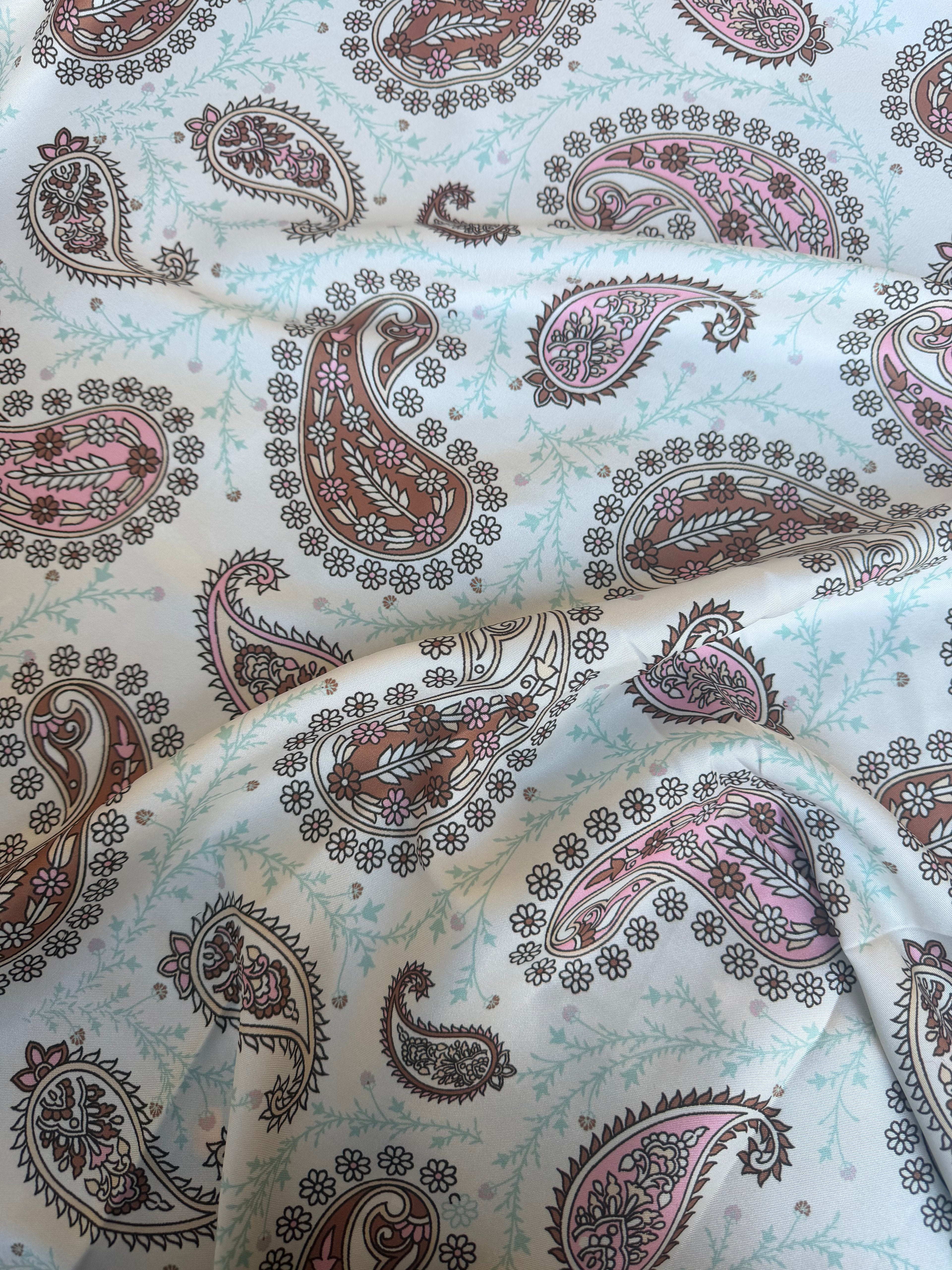 Tessuto Satin Paisley