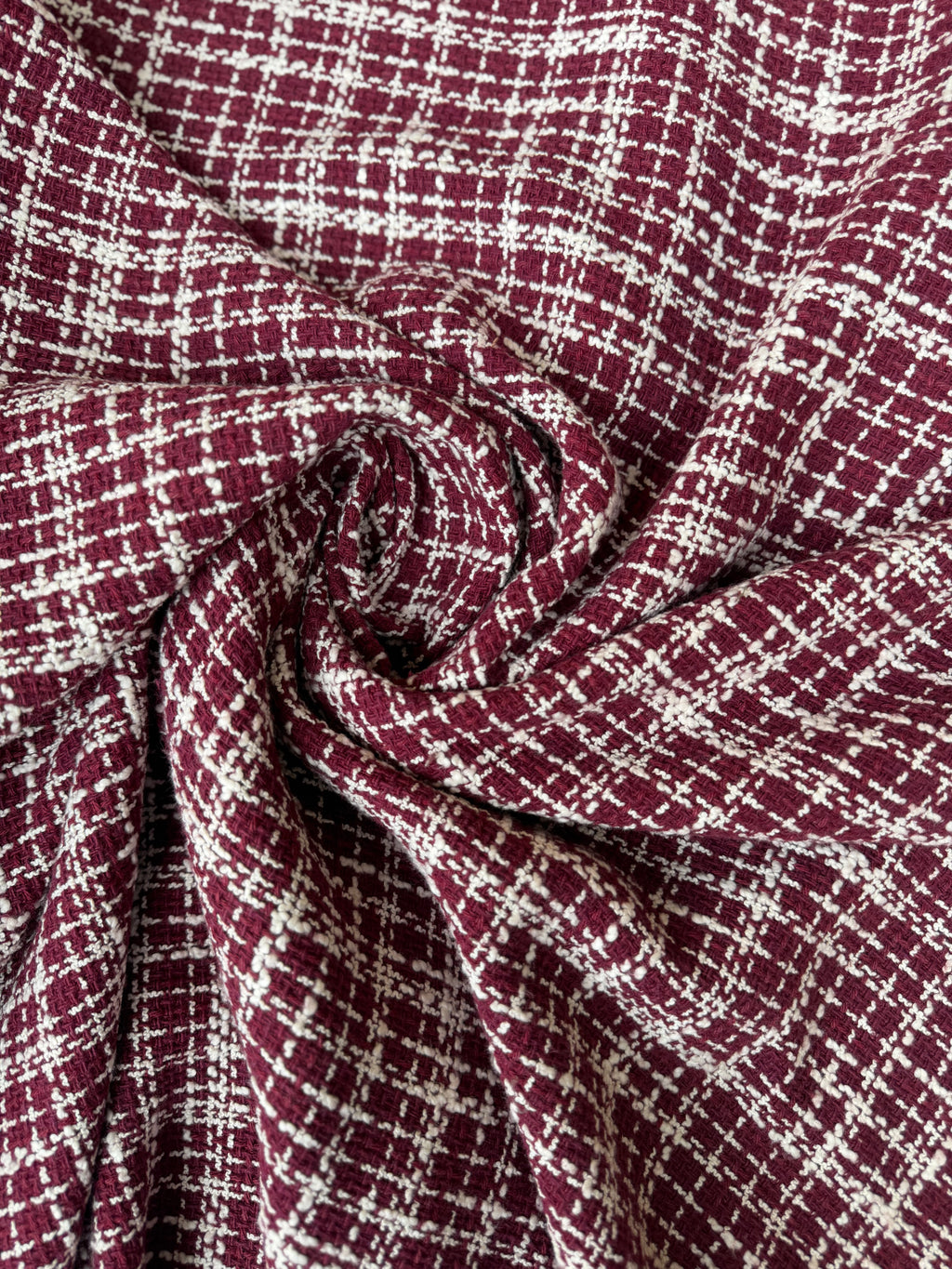 Tessuto Tweed Tipologia Chanel Bordeaux