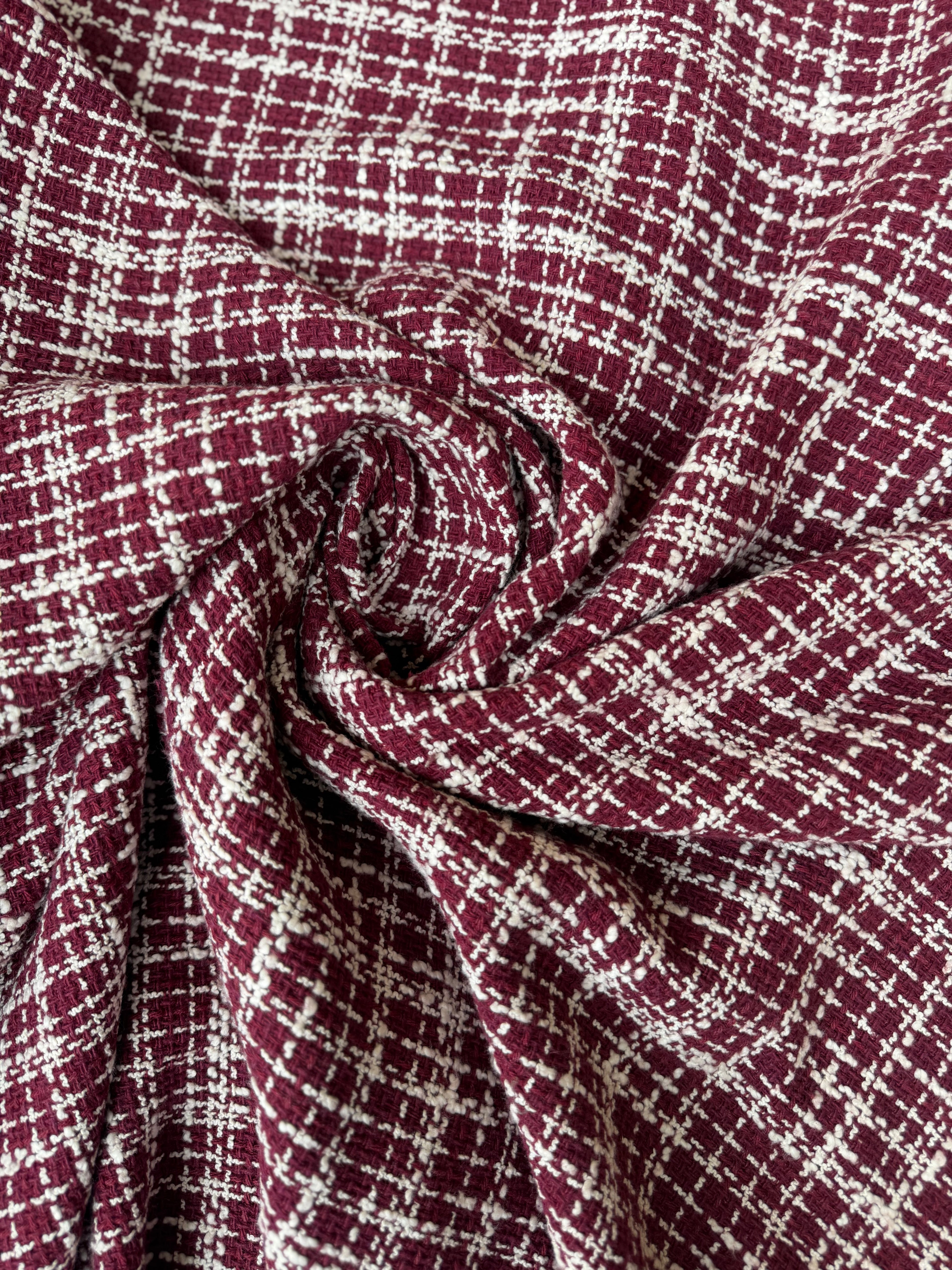 Tessuto Tweed Tipologia Chanel Bordeaux
